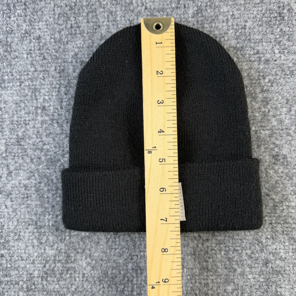 Carhartt Ribbed Knit Cuffed Beanie Toddler Logo Patch OS Black - Picture 7 of 7